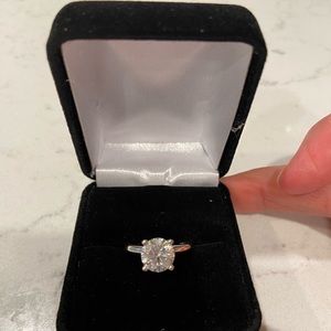 Two carat solitaire in white gold